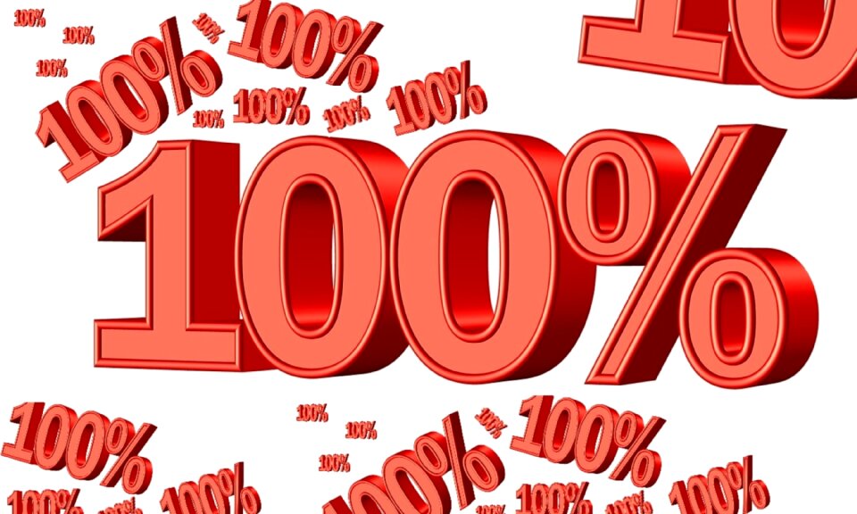 100 percent percentage