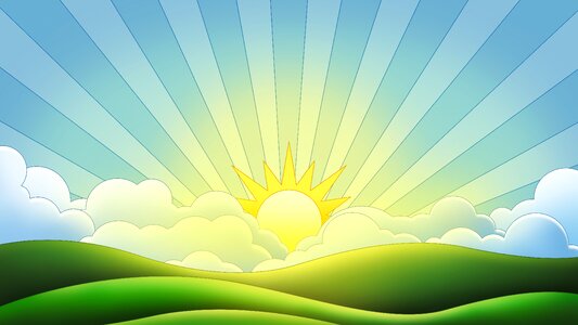 Light sunset nature
