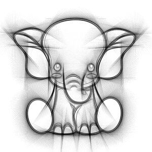 Pencil abstract funny