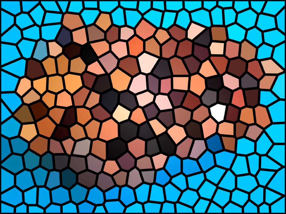 Tile blue brown