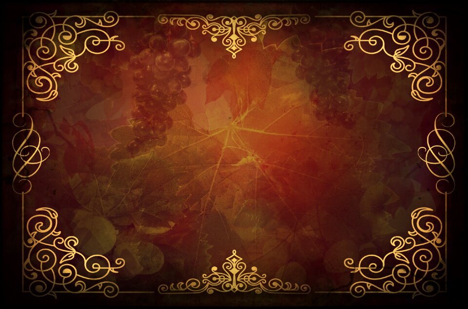 Vintage autumn grape