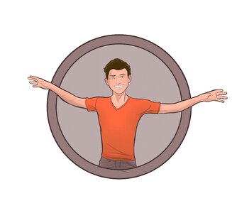 Open arms t-shirt Free illustrations