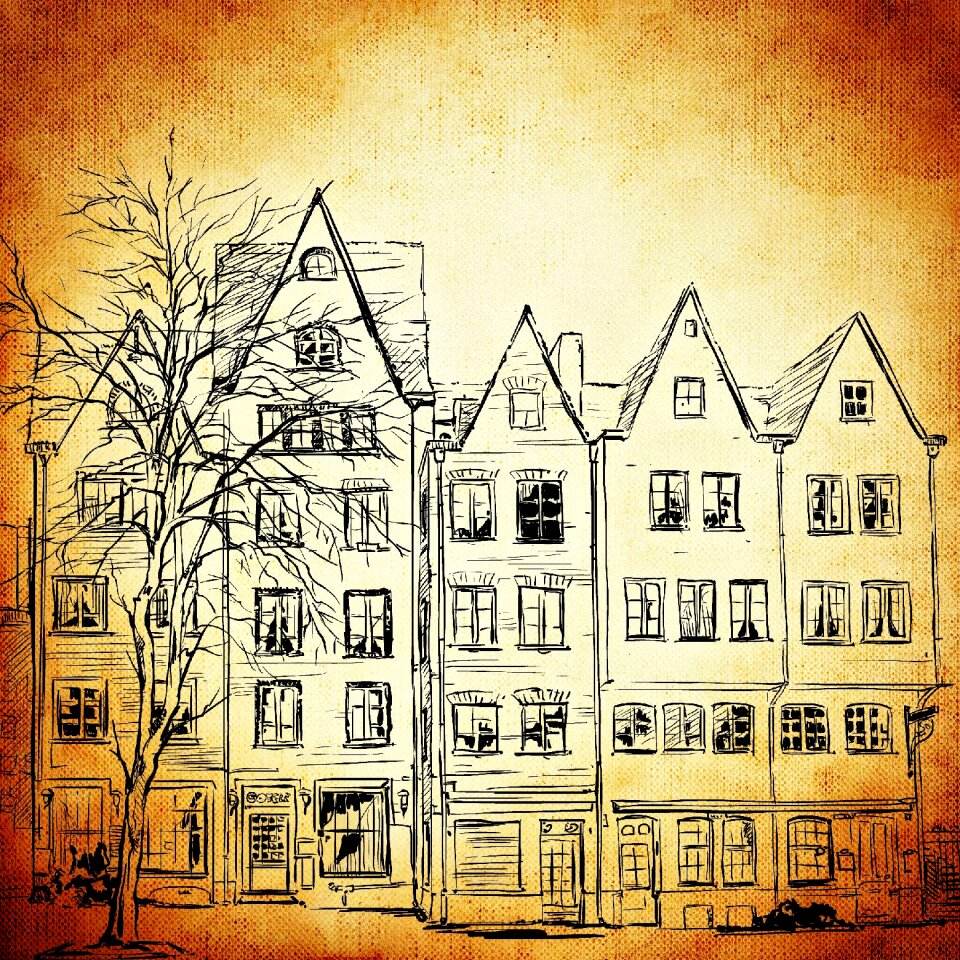 Row building Free illustrations