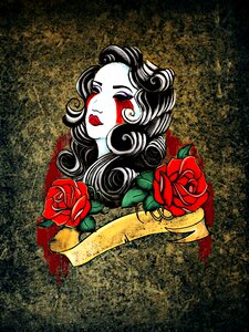 Roses face Free illustrations