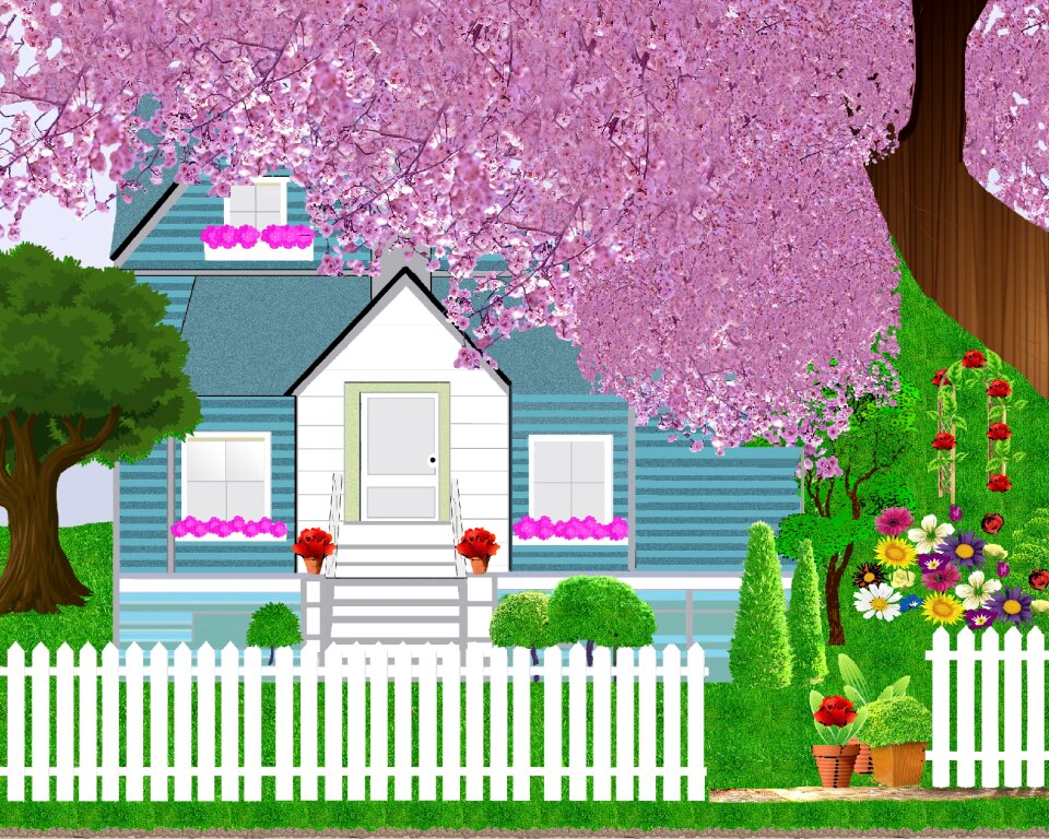 Spring nature flowers