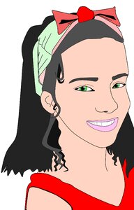 Vector red smiling