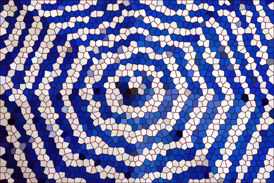 Tile blue white