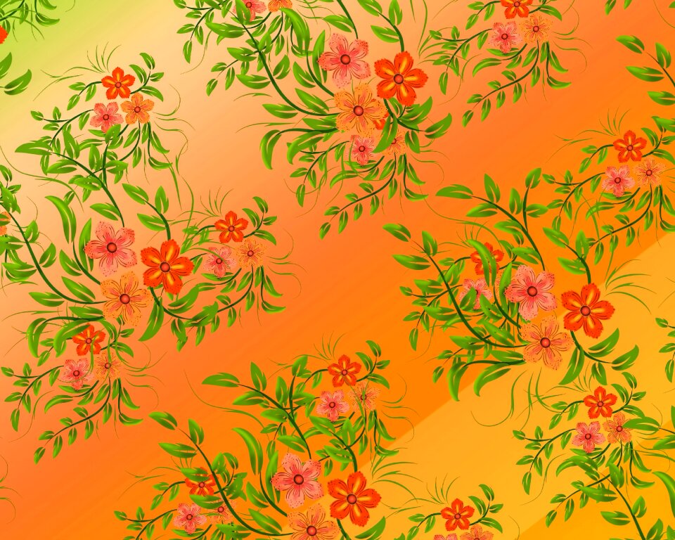 Floral decoration pattern