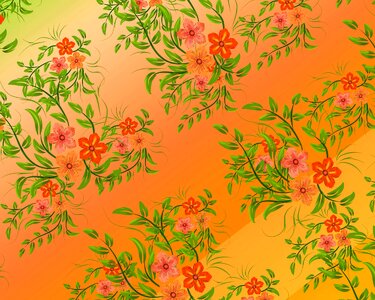 Floral decoration pattern