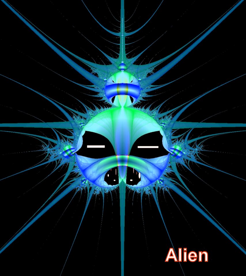 Scary black alien Free illustrations