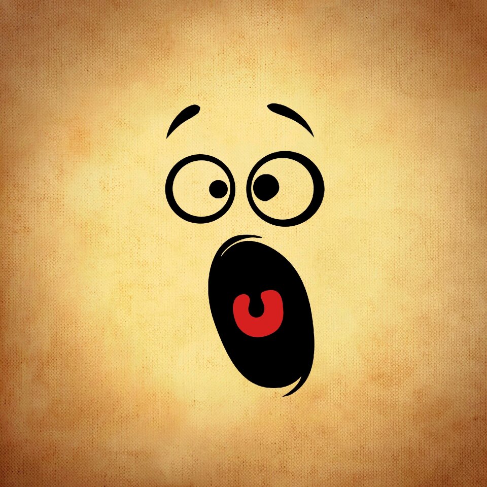 Horrified funny Free illustrations