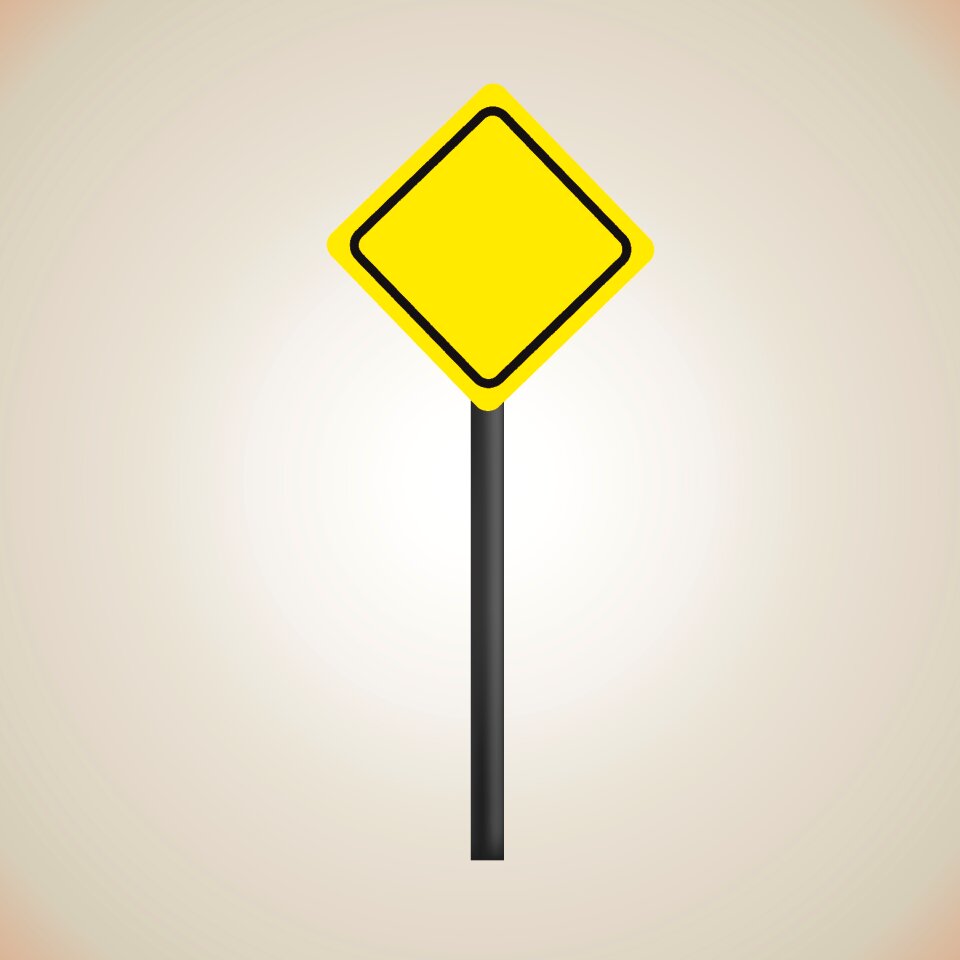 Yellow caution danger