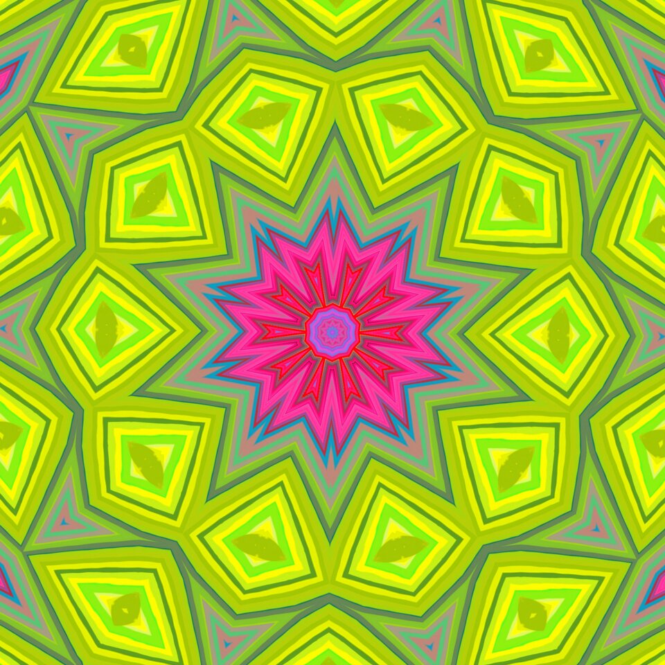 Colorful mandala kaleidoscope