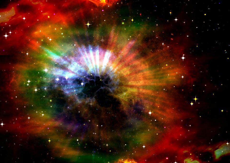 Astronautics space travel starry sky