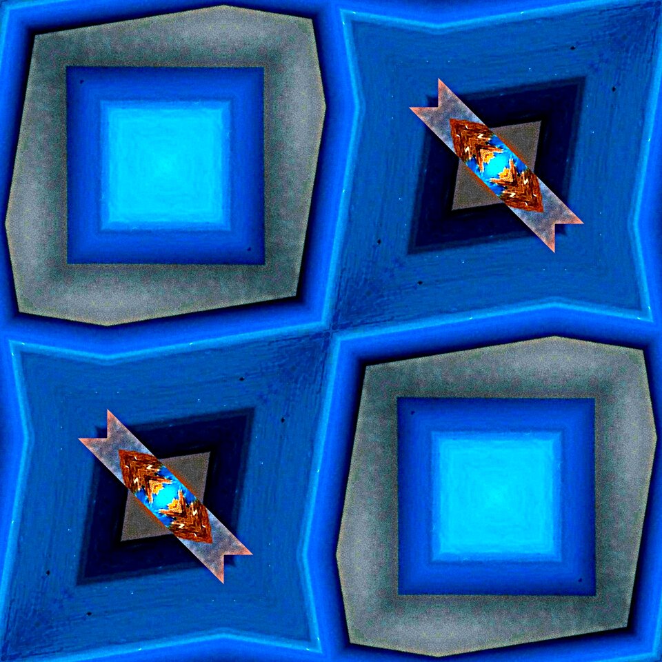 Blue scrapbooking square