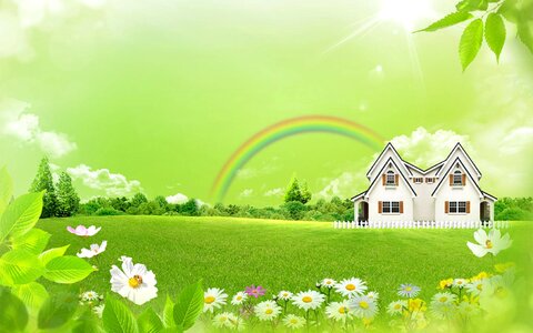 Cabin green leaf Free illustrations