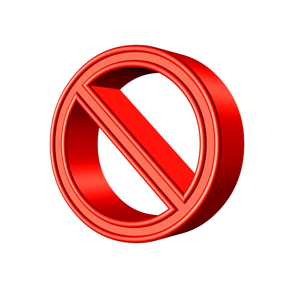 No entry red
