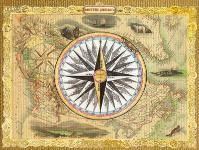 Collage compass art