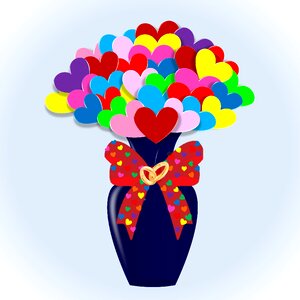 Heart flowers vase