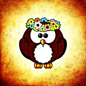Flowers greetings bird