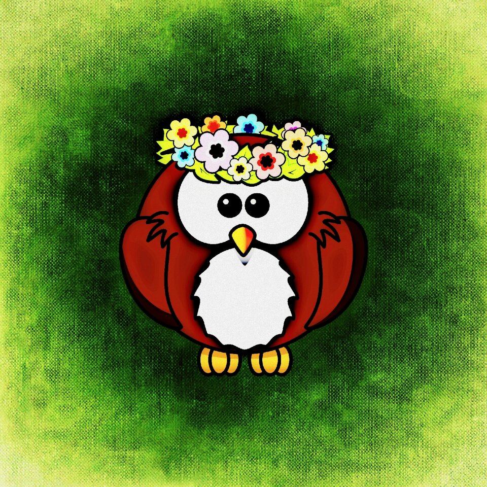 Flowers greetings bird