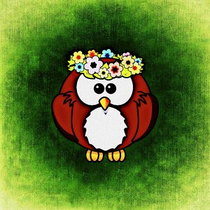 Flowers greetings bird