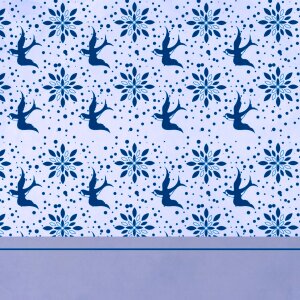 Green abstract flowers pattern