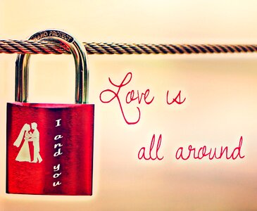 Valentine's day wedding affection