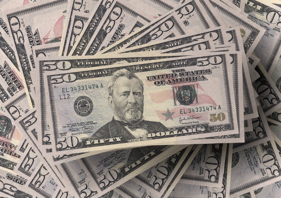 Us-dollar seem bank note