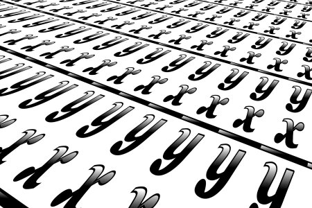 Equation characters symbol parts