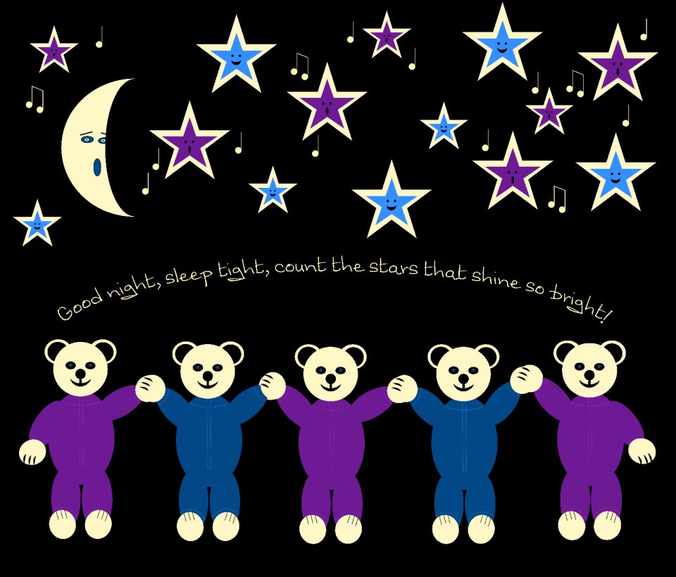 Moon star good night