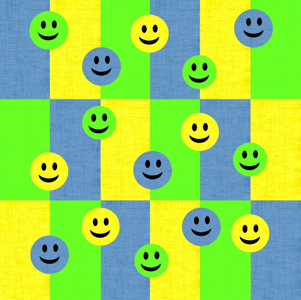Yellow blue green