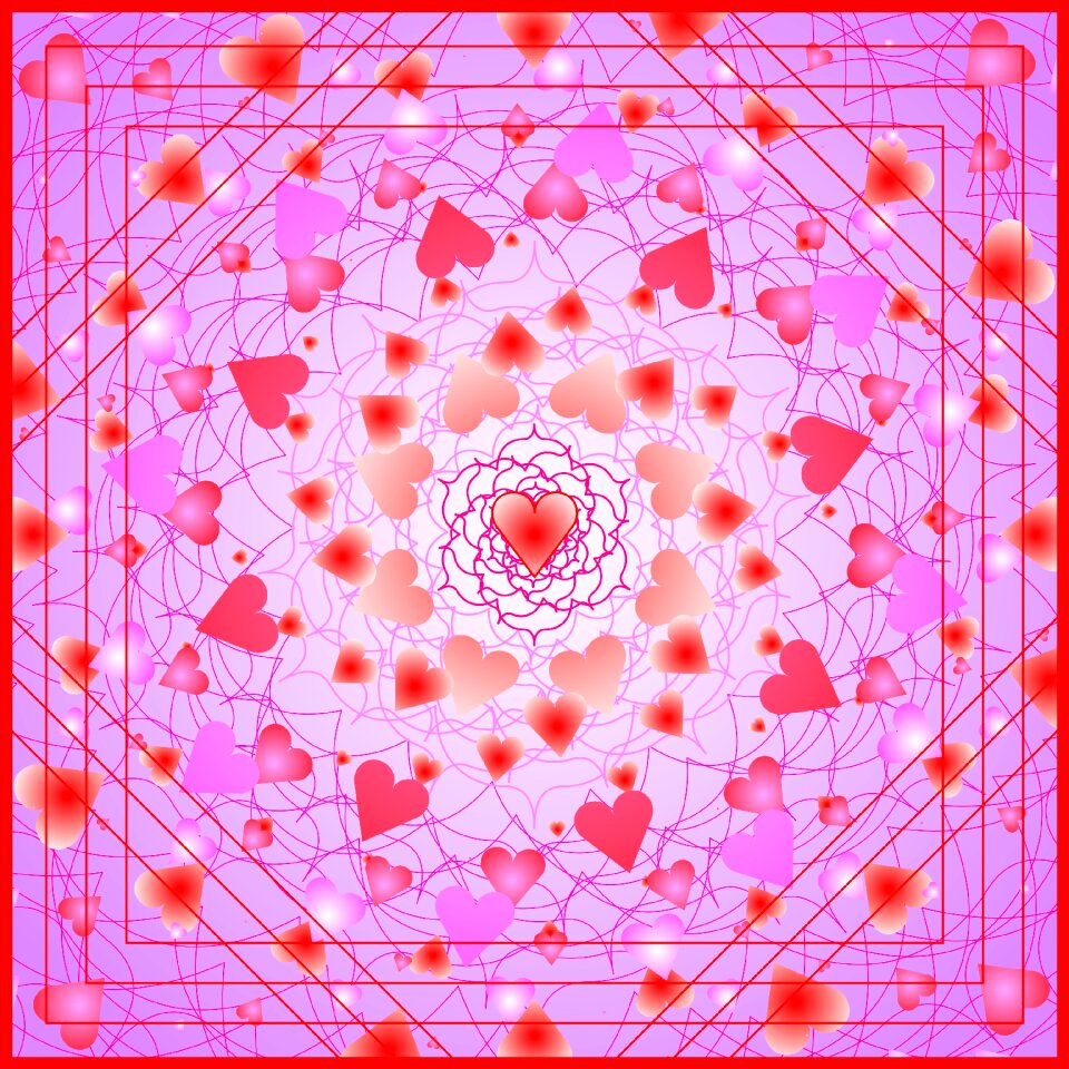 Red romantic design