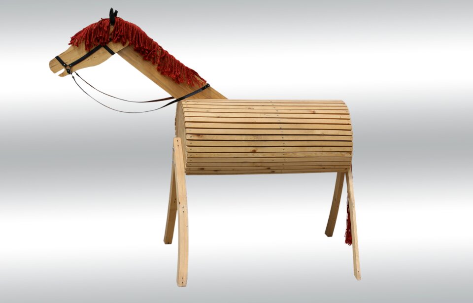 Trojan horse toys isolated