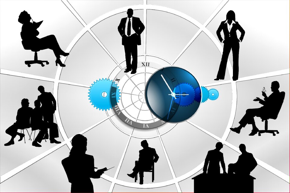 Businessmen meeting office