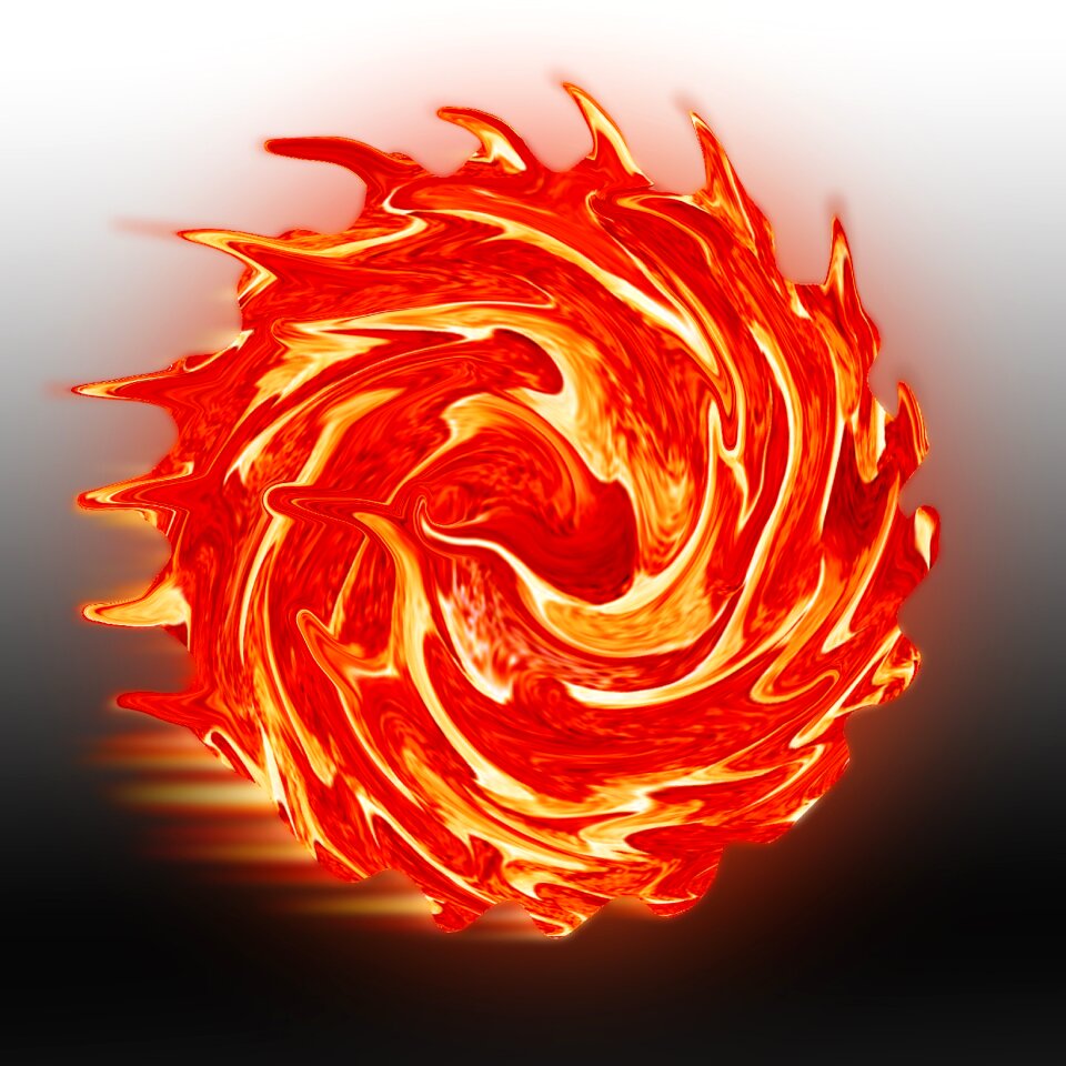 Background flames burning