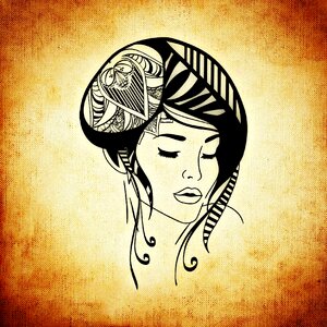 Abstract hairstyle Free illustrations