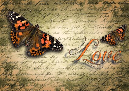 Love letter old sheet antique