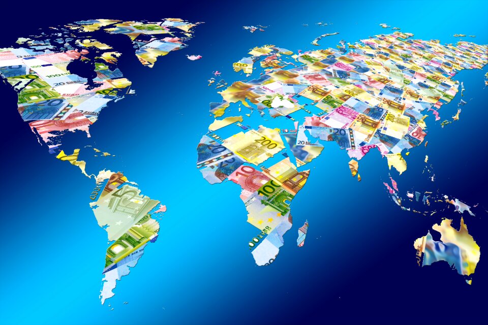 World continents currency