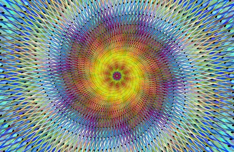 Spiral cyan light blue
