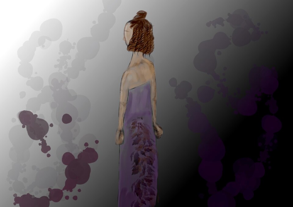 Person purple dress
