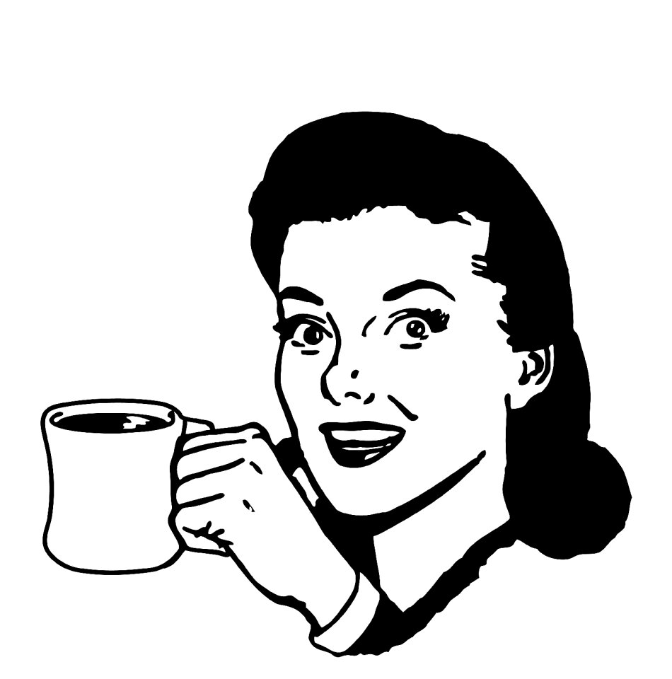 Coffee mug holding vintage