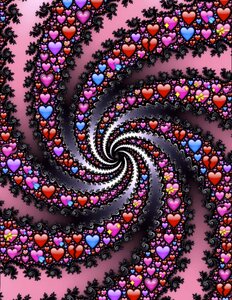Fractal valentine love
