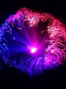 Fireworks rosa blue