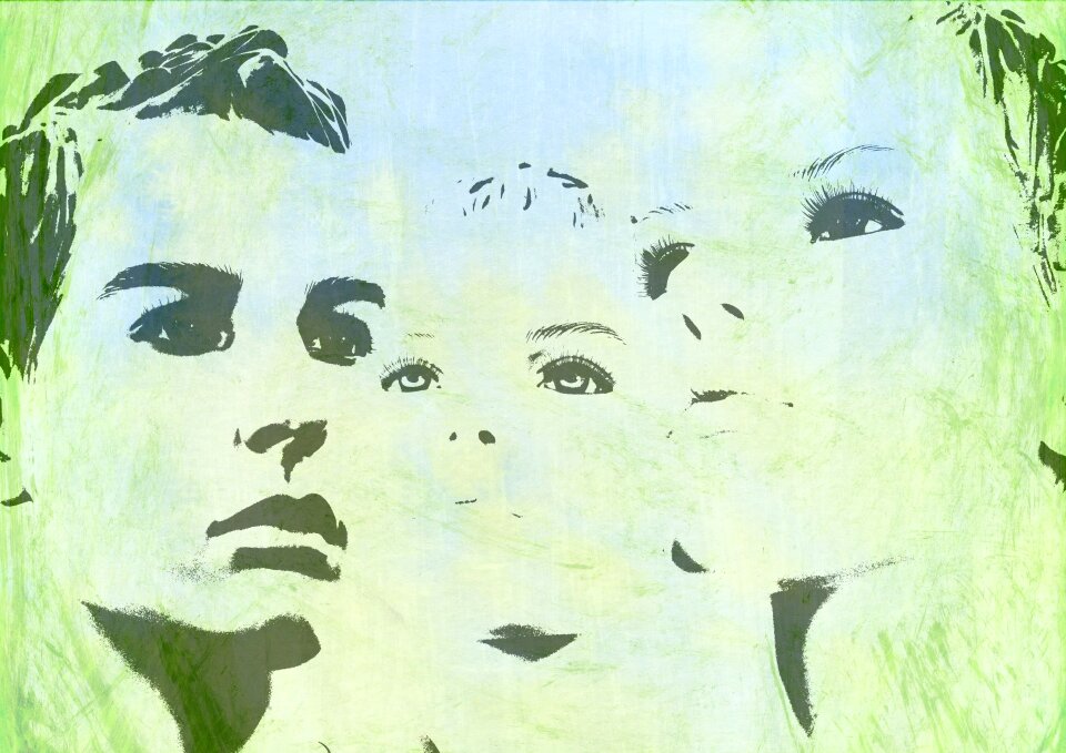 Green grunge person