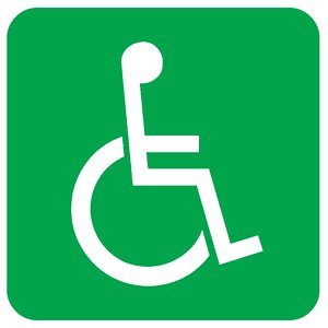 Disabled person help symbol