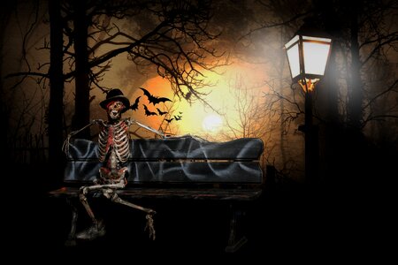 Bat creepy mystical
