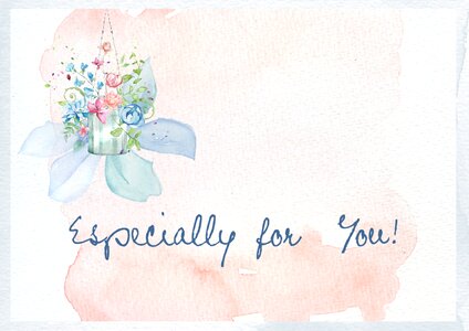 Greeting stylish watercolor