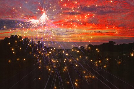 Heaven lighting flashing