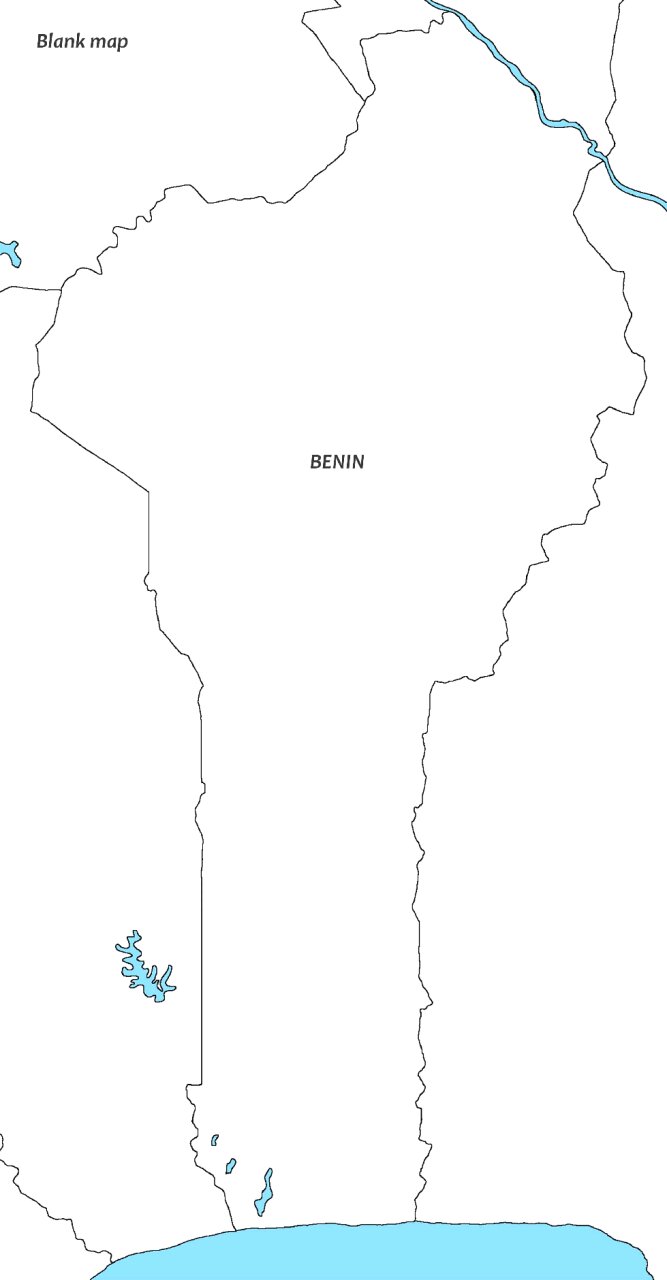Map empty west africa map